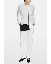 MASSIMO DUTTI - Split Suede Leather Crossbody Bag - Lyst