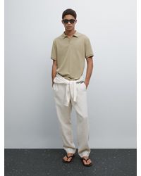 MASSIMO DUTTI - Pikee-Poloshirt Aus Baumwolle Mit Mikro-Strukturmuster - Lyst
