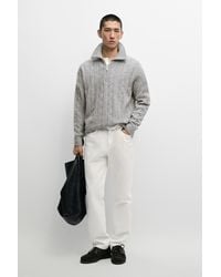 MASSIMO DUTTI - 100% Wool Cable-Knit Sweater - Lyst