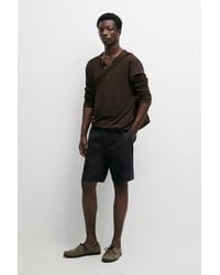 MASSIMO DUTTI - 100% Linen Short Bermuda Shorts - Lyst