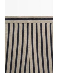 MASSIMO DUTTI - Striped Linen Blend Wide-Leg Pants - Lyst