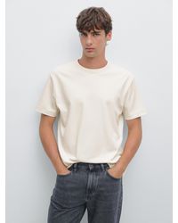 MASSIMO DUTTI - 100% Cotton Short-Sleeve T-Shirt - Lyst