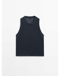 MASSIMO DUTTI - Sleeveless Top With Opening Detail - Lyst