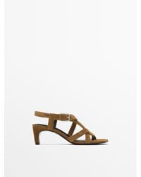 MASSIMO DUTTI - Zachte Sandaal Met Bandjes - Lyst