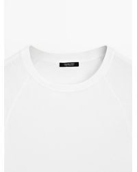 MASSIMO DUTTI - Camiseta Manga Corta Ranglán 100% Algodón - Lyst