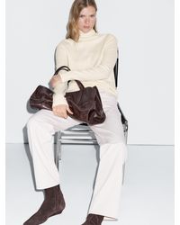 MASSIMO DUTTI - Wool Blend Knit Sweater With High Neck - Lyst