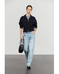 MASSIMO DUTTI - Cotton Zip-Up Knit Cardigan - Lyst