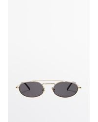 MASSIMO DUTTI - Double Bridge Oval Sunglasses - Lyst
