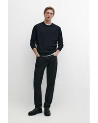 MASSIMO DUTTI - 100% Merino Wool Knit Round Neck Sweater - Lyst