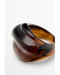 MASSIMO DUTTI - Round Volume Glass Ring - Lyst