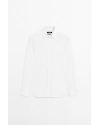 MASSIMO DUTTI - Slim Fit Stretch Overhemd - Lyst