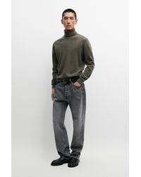 MASSIMO DUTTI - 100% Wool Knit Turtleneck Sweater - Lyst