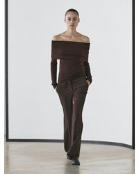 MASSIMO DUTTI - Knit Wool Blend Off-The-Shoulder Sweater - Lyst