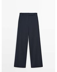 MASSIMO DUTTI - 100% Cool Wool Suit Trousers - Lyst