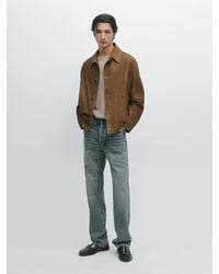 MASSIMO DUTTI - Jacke Aus Nappaleder Mit Knöpfen - Lyst