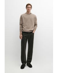 MASSIMO DUTTI - Wool Blend Round Neck Knit Sweater - Lyst