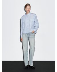 MASSIMO DUTTI - Cotton Blend High-Waist Straight-Leg Jeans - Lyst