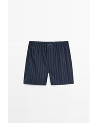 MASSIMO DUTTI - 100% Cotton Striped Boxers - Lyst