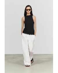 MASSIMO DUTTI - Halter Top With Lace Detail - Lyst