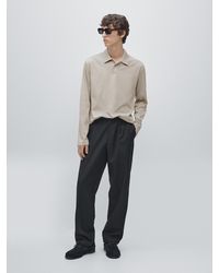 MASSIMO DUTTI - Polo Manga Larga Botón Snap - Lyst
