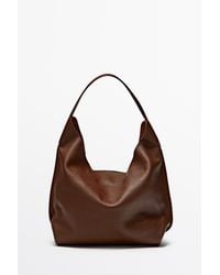MASSIMO DUTTI - Medium Nappa Leather Shoulder Bag - Lyst