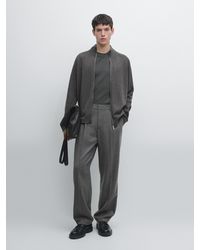 MASSIMO DUTTI - Cardigan À Manches Raglan En Coton Mélangé - Lyst