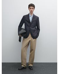 MASSIMO DUTTI - Blazer Habillé En Laine Mélangée - Lyst