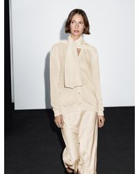 MASSIMO DUTTI - Cárdigan Punto Fular Mezcla Lino - Lyst