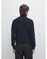 MASSIMO DUTTI - Strickpullover Aus Wollmischgewebe Mit Stehkragen - Lyst