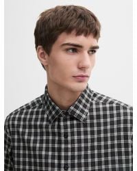 MASSIMO DUTTI - Camicia A Quadri 100% Cotone Mélange - Lyst
