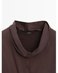 MASSIMO DUTTI - Asymmetric Draped Top - Lyst