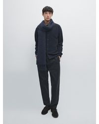 MASSIMO DUTTI - Cardigan À Col En V En Laine Mélangée - Lyst