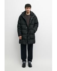 MASSIMO DUTTI - Long Down Jacket With Hood - Lyst