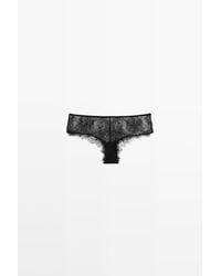 MASSIMO DUTTI - Floral Lace Briefs - Lyst