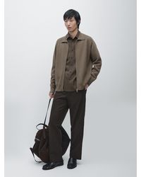 MASSIMO DUTTI - Cotton Blend Zip-Up Knit Cardigan - Lyst