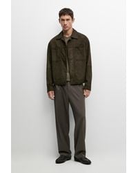 MASSIMO DUTTI - Relaxed Fit Suede Leather Jacket - Lyst