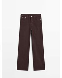 MASSIMO DUTTI - Straight Jeans Met Halfhoge Taille - Lyst