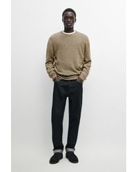 MASSIMO DUTTI - Cotton Round Neck Knit Sweater - Lyst