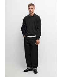 MASSIMO DUTTI - 100% Cashmere Knit Polo Sweater - Lyst