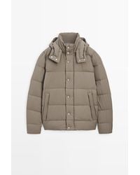 MASSIMO DUTTI - Donsjack Met Capuchon - Lyst