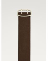 MASSIMO DUTTI - Split Suede Leather Belt With Rectangular Buckle - Lyst