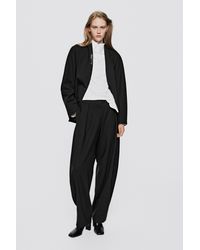 MASSIMO DUTTI - Pleated Barrel Fit Suit Pants - Lyst