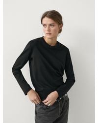 MASSIMO DUTTI - Camiseta Manga Larga Algodón - Lyst