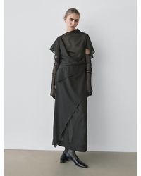 organic cotton knit dress Viola Organic Cotton Knit Dress in Black Beauty – Veneka main image 0