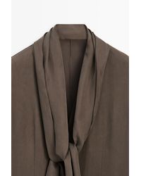 MASSIMO DUTTI - Flowing Overshirt With Total Look Tie Detail - Lyst