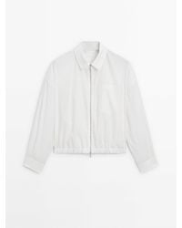 MASSIMO DUTTI - Paper Touch Jacket With Pocket - Lyst