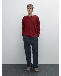 MASSIMO DUTTI - Jersey Cuello Redondo 100% Lino - Lyst