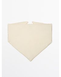 MASSIMO DUTTI - Gewatteerde 100% Zijden Bandana - Lyst