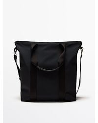 MASSIMO DUTTI - Tote Bag With Leather Trims - Lyst