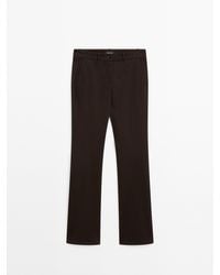 MASSIMO DUTTI - Flared Broek Met Lage Taille Slim Fit - Lyst
